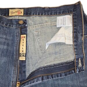 Wrangler 20X Style 01 Men's Dark Wash Straight Leg Jeans Size 38x36 Western